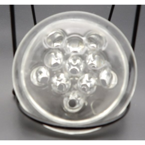 Vintage Glass Flower Frog 3 1/2" W 11 Holes - Picture 7 of 10